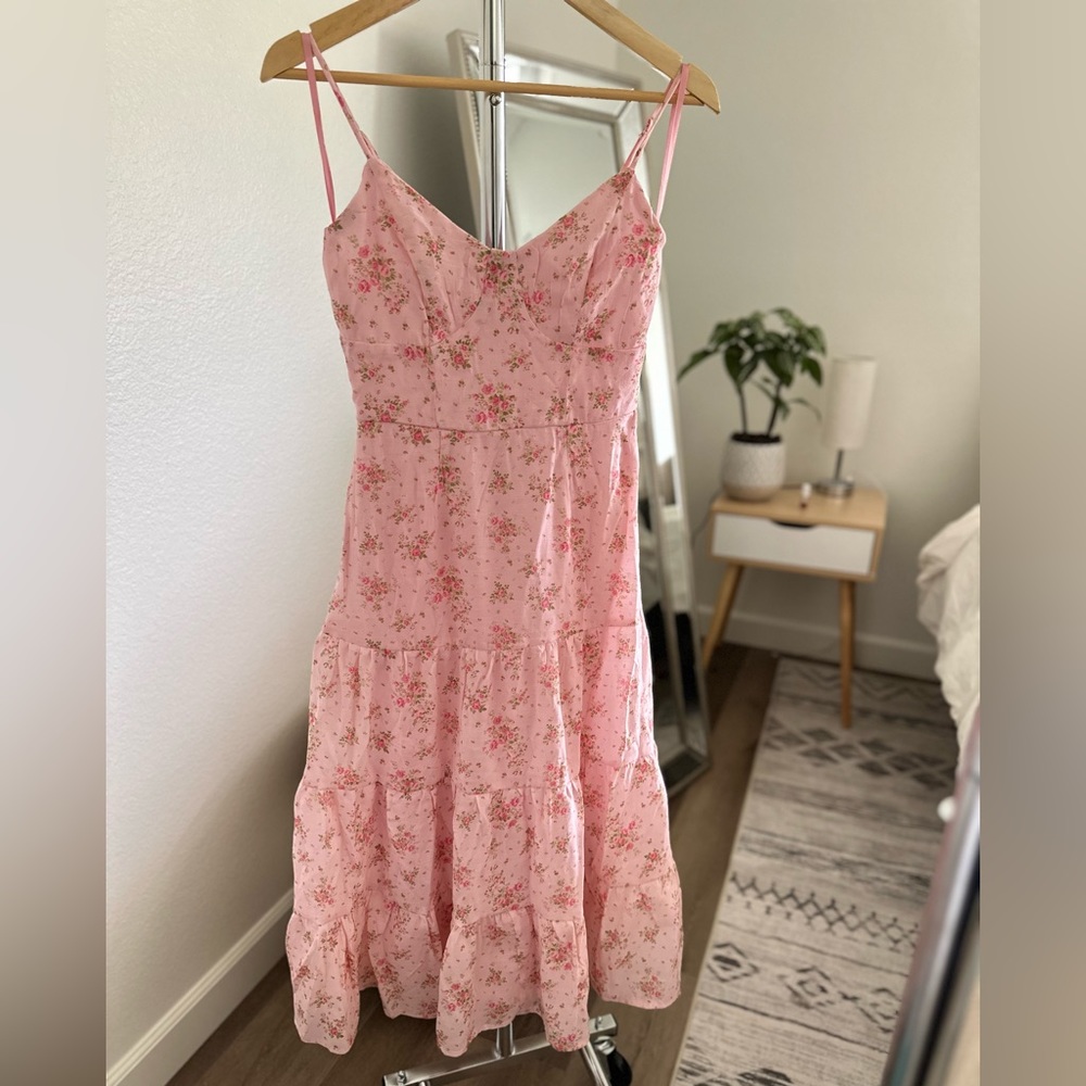 Trixxi Floral Pink Dress NEW